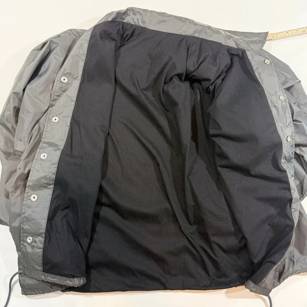 Los Angeles Apparel Coaches Jacket Mens XL Grey Good Lined Snap Front USA Made